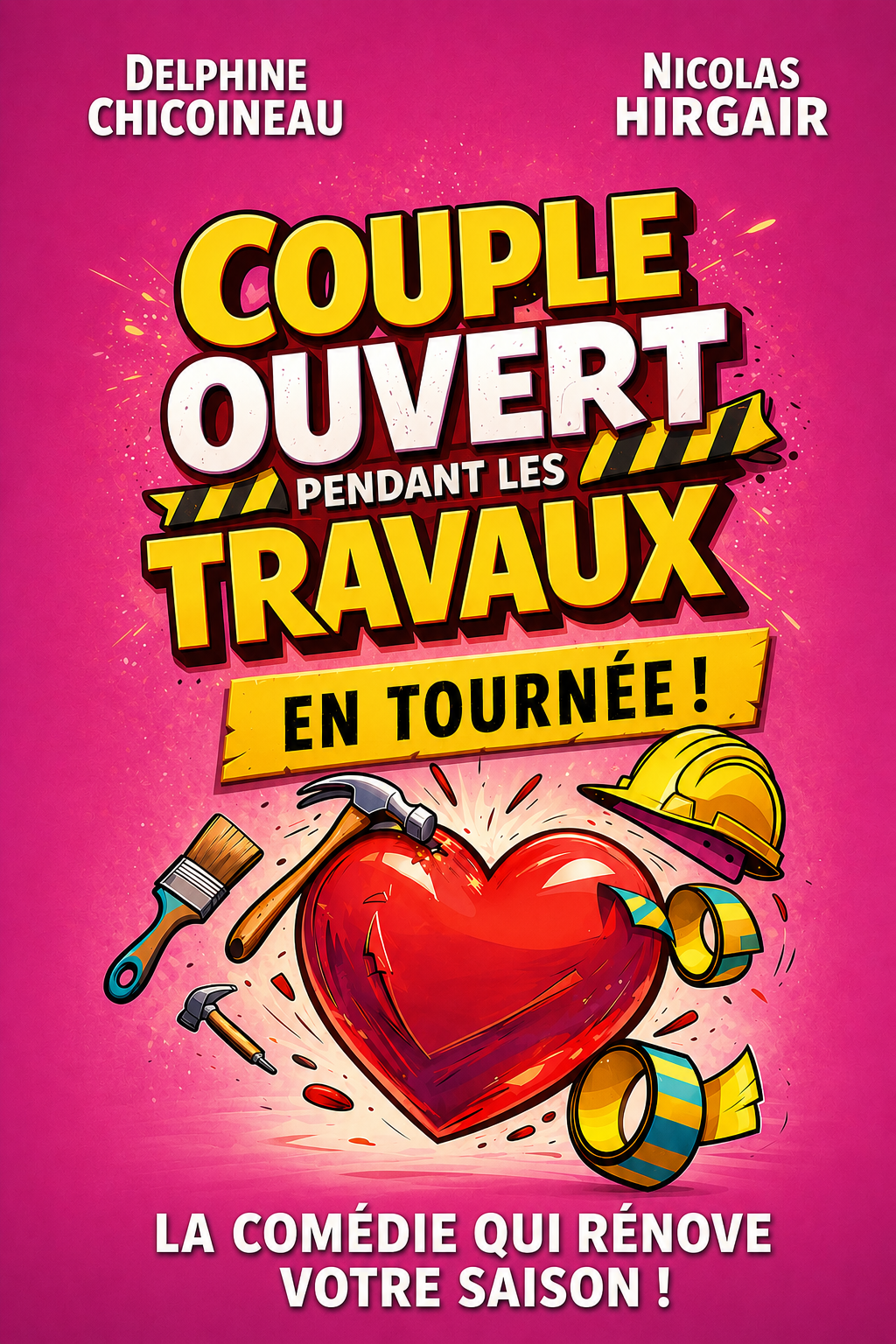 Couple ouvert pendant les travaux - Théâtre comédie